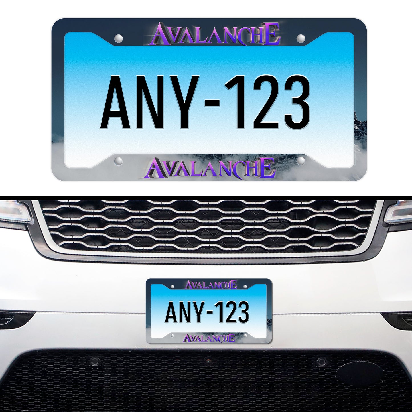 Avalanche Customized License Plate Frames