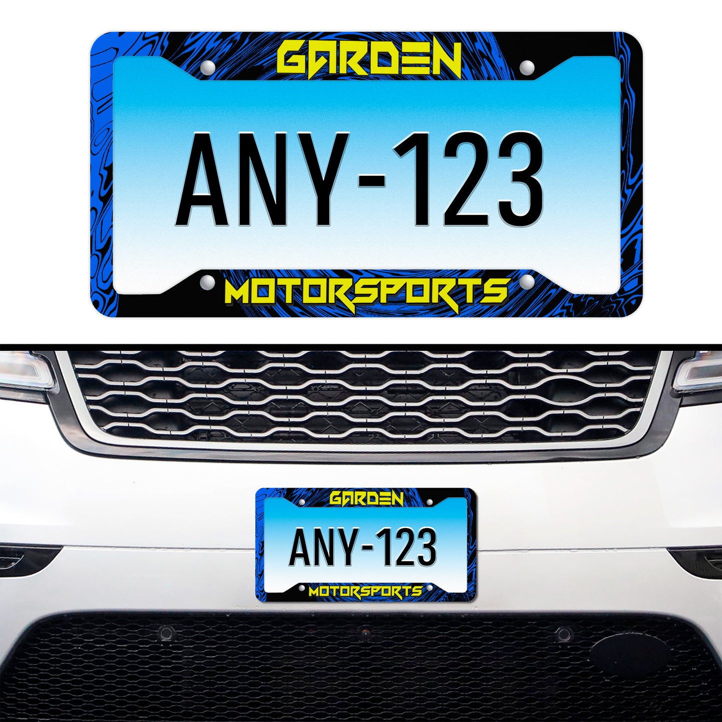 Garden Motorsports License Plate Frames