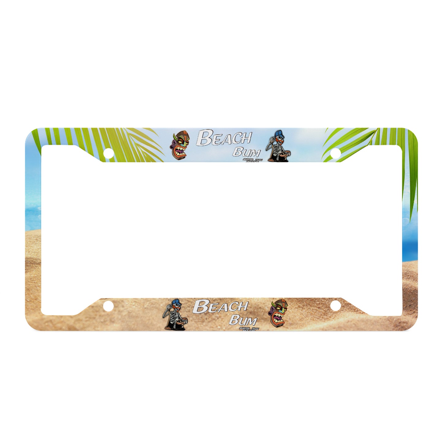 Beach Bum Customized License Plate Frames
