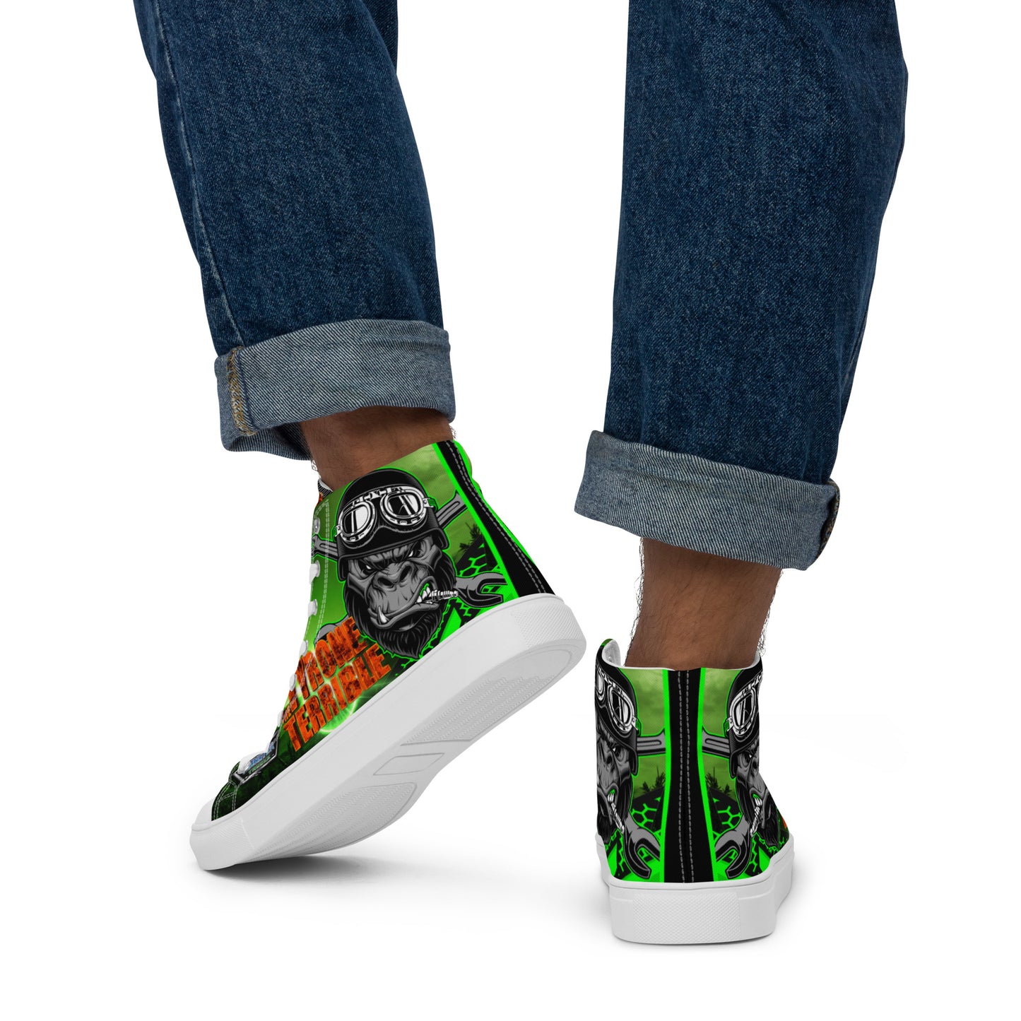 Tyrone The Terrible Men’s high top canvas shoes