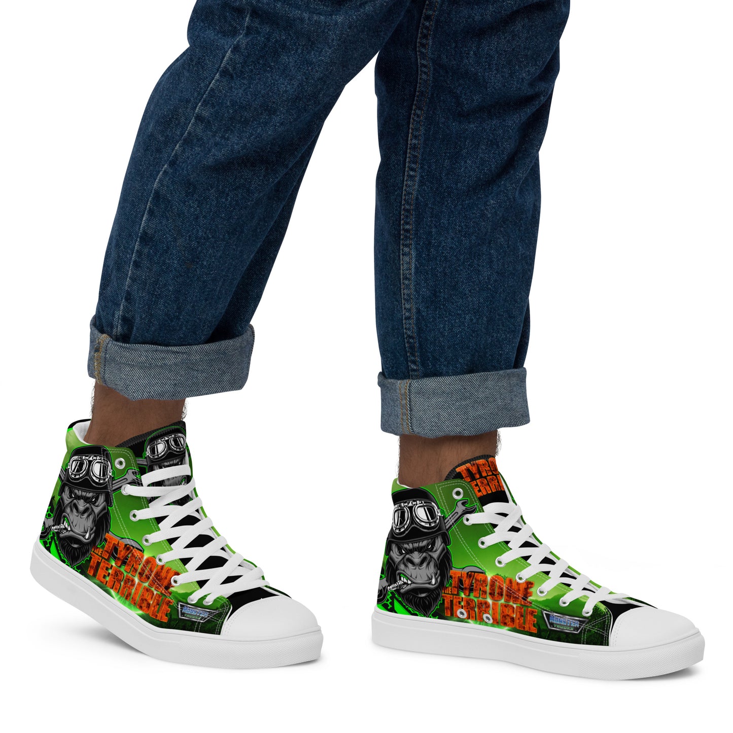 Tyrone The Terrible Men’s high top canvas shoes
