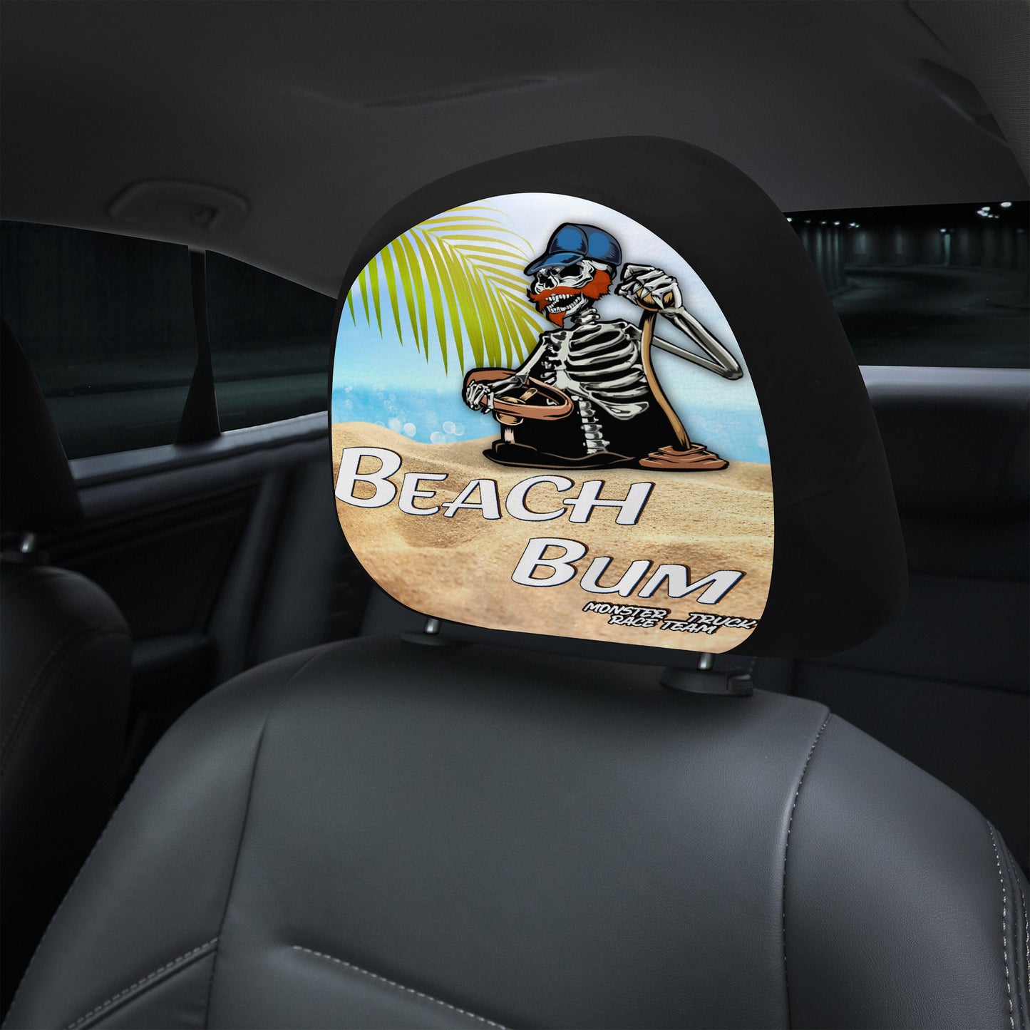 Beach Bum Car Headrest Covers