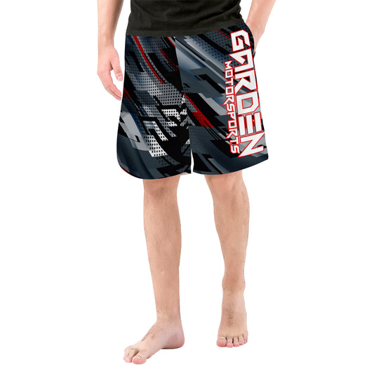 Garden Motorsports (Black and Red) Board Shorts
